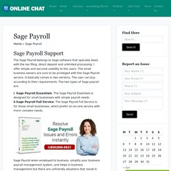 Sage Payroll Service Online Live Chat Support