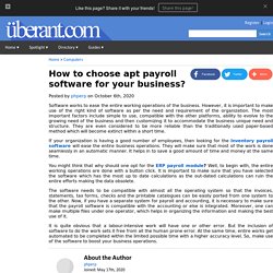 How to choose apt payroll software for your business?