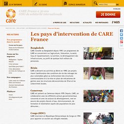 Notre action dans le monde par Pays : Mali - CARE France, Association de Solidarité Internationale
