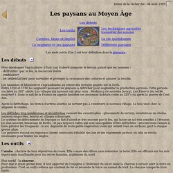 Paysans du Moyen Age