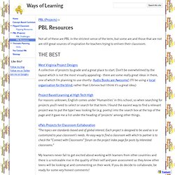 PBL Resources - Ways of Learning