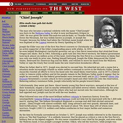 THE WEST - Chief Joseph