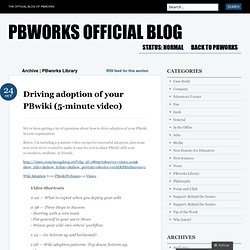 Library - The official blog of PBworks