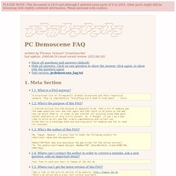 PC Demoscene FAQ