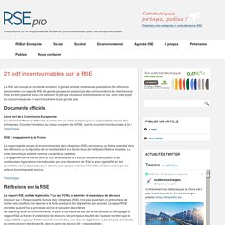 21 pdf incontournables sur la RSE – RSE-Pro