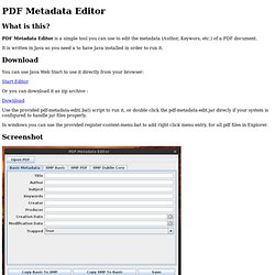 PDF Metadata Editor
