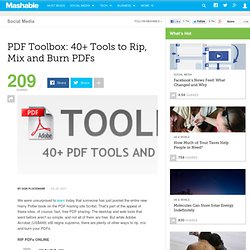 PDF Toolbox: 40+ Tools to Rip, Mix and Burn PDFs