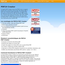 PDF24-creator : créer des PDF à partir de n'importe quelles applications.