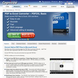 PDF2XL FREE Download by CogniView