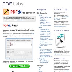PDFtk - The PDF Toolkit