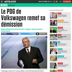 Le grand patron de Volkswagen, Martin Winterkorn, démissionne