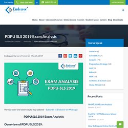 PDPU SLS 2019 Exam Analysis