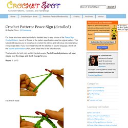 Crochet Spot & Blog Archive & Crochet Pattern: Peace Sign (detailed)