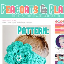 Pattern: Crochet Keyhole Border Flower Headband