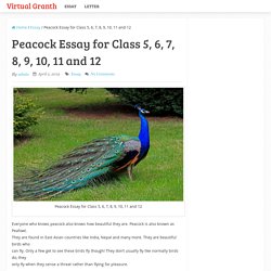 Peacock Essay for Class 5, 6, 7, 8, 9, 10, 11 and 12 - (2019 Updated)