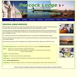 Peacock Lodge Services