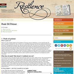 Peak oil primer and links