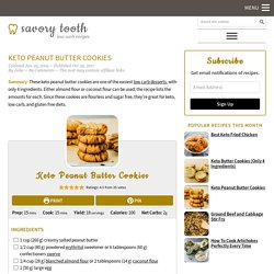 Keto Peanut Butter Cookies with Almond Flour or Coconut Flour