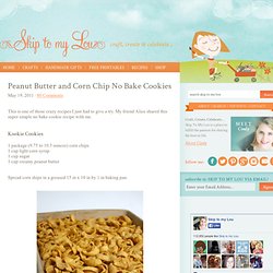 Peanut Butter and Corn Chip No Bake Cookies