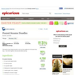 Peanut Sesame Noodles Recipe at Epicurious