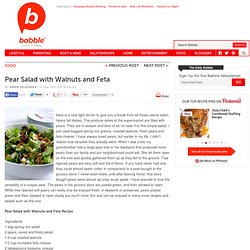 Pear Salad with Walnuts and Feta