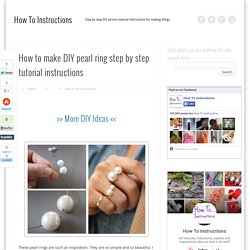 How to make DIY pearl ring step by step tutorial instructions