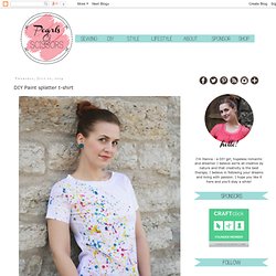 Pearls & Scissors: DIY Paint splatter t-shirt