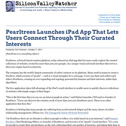 Pearltrees Launches iPad App That Lets Users Connect Through Their Curated Interests