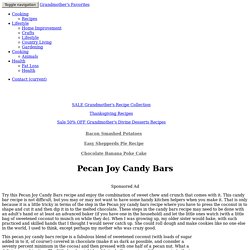 Pecan Joy Candy Bars