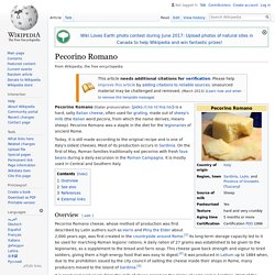 Pecorino Romano - Wikipedia