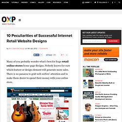 10 Peculiarities of Successful Internet Retail Website Designs