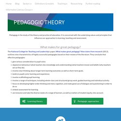 Pedagogic theory – Information Literacy Website