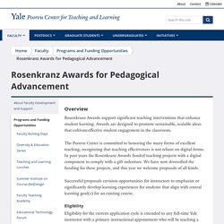 Rosenkranz Awards for Pedagogical Advancement