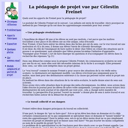 La pédagogie de projet vue par Célestin Freinet