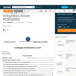 Pedagogie de Integration Xavier ROEGIERS
