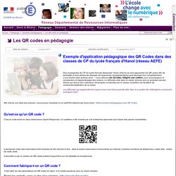 Pédagogie - Les QR codes en pédagogie