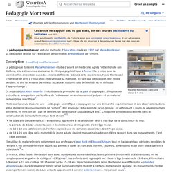 Pédagogie Montessori