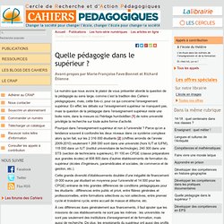 Quelle pédagogie dans le supérieur  ?