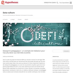 Datasprint pedagogique : un exemple de médiation pour l’acculturation aux données ouvertes