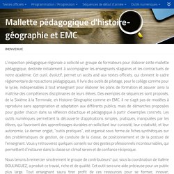 Mallette pédagogique d'histoire-géographie et EMC – A destination des enseignants stagiaires et contractuels