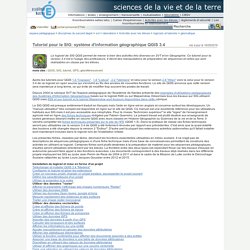 sciences de la vie et de la Terre - Tutoriel pour le SIG: système d'information géographique QGIS 3.4