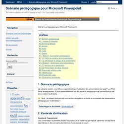 Scénario pédagogique pour Microsoft Powerpoint - BENA