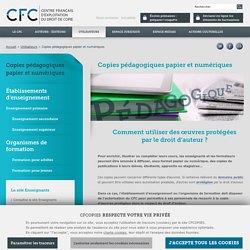 CFC : Vous utilisez des copies : Enseignement