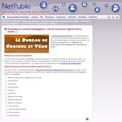 Numérique en contexte pédagogique : wiki de ressources (logiciels libres, ateliers…)