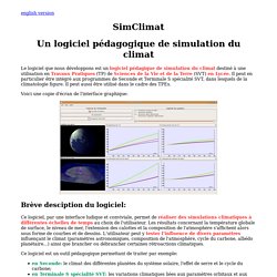SimClimat: logiciel pédagogique de simulation du climat - niveau Lycée - édité par l'Université de Jussieu