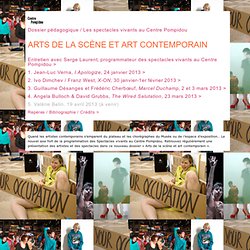 Dossier pédagogique / Les spectacles vivants au Centre Pompidou