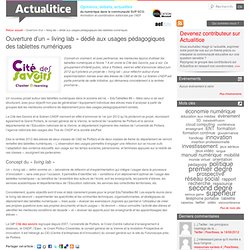 Ouverture d’un « living lab » dédié aux usages pédagogiques des tablettes numériques