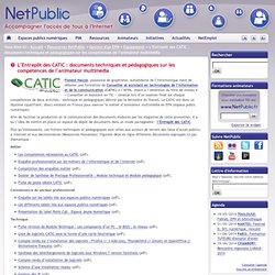 L’Entrepôt des CATIC : documents techniques et pédagogiques sur les compétences de l’animateur multimédia