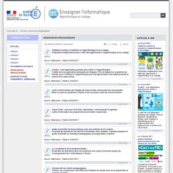 ressources pédagogiques - Enseigner l’informatique