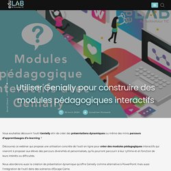 Utiliser Genially pour construire des modules pédagogiques interactifs - Edulab